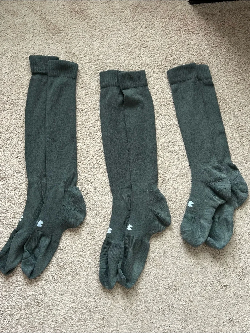 Set of 3 Under Armour Men's Tactical Boot Green Military Socks